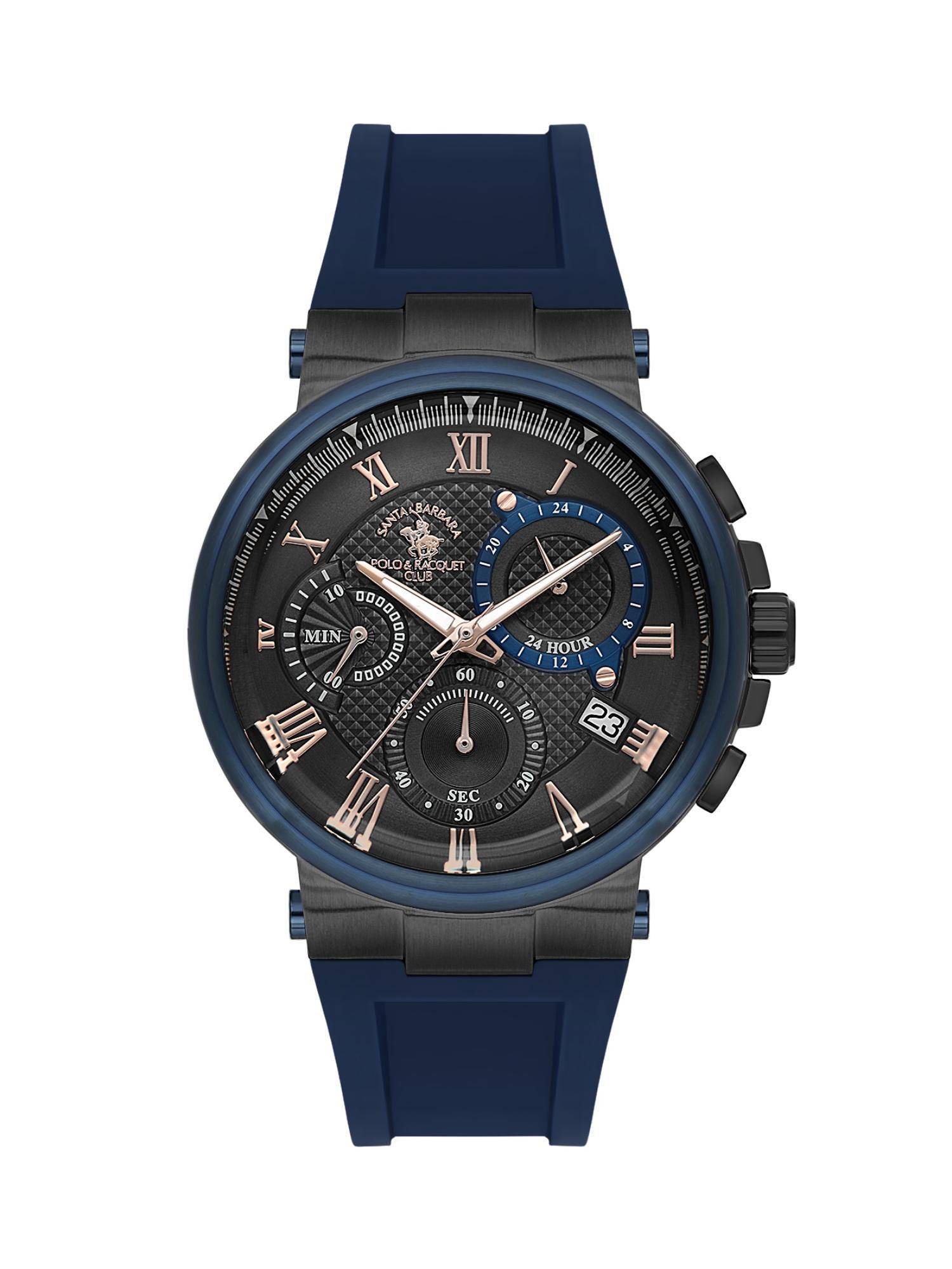 Santa Barbara Polo & Racquet Club Quartz Black Dial Analog Watch - SB.5.10008-5 (M)