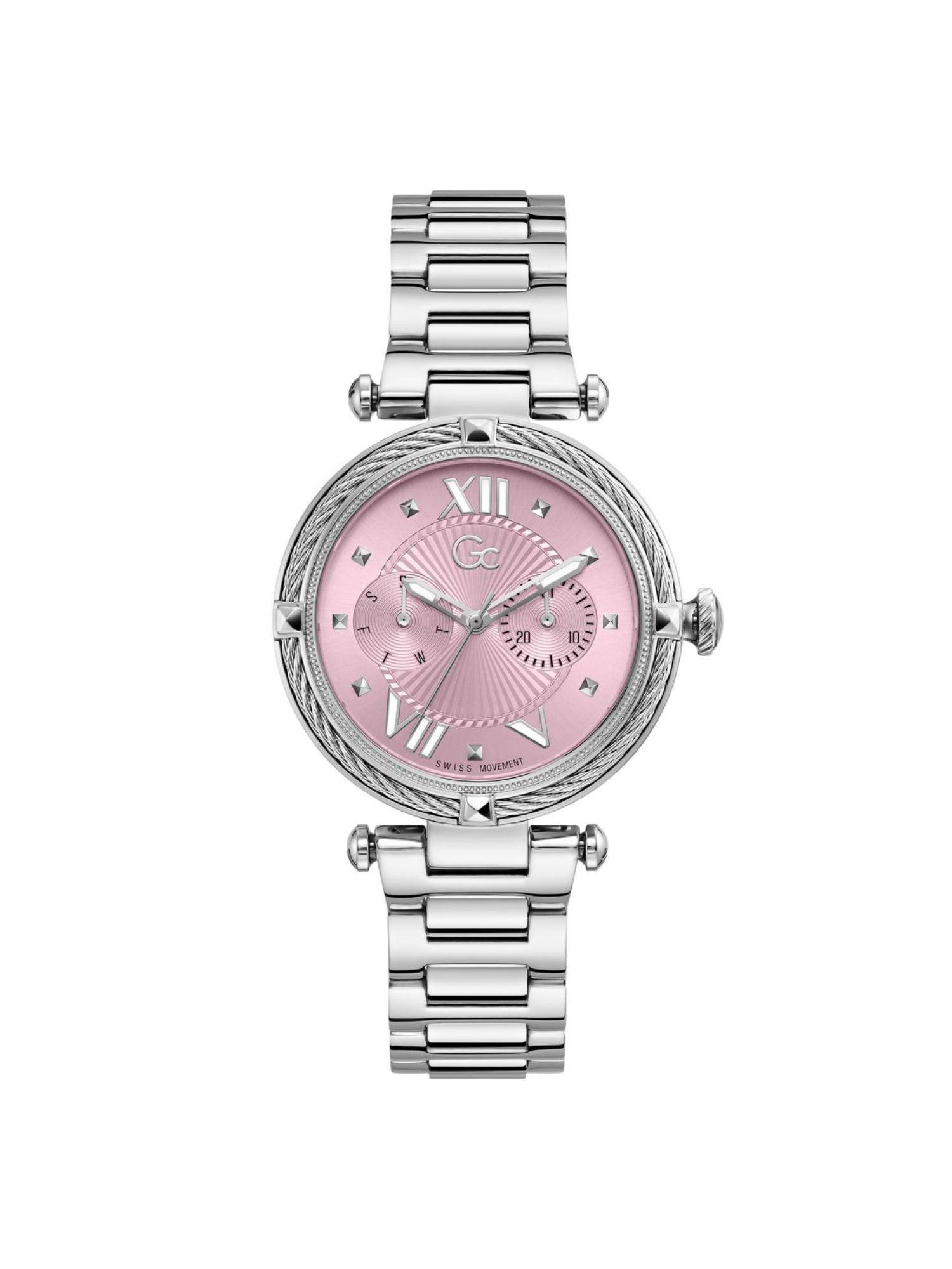 GC Round Pink Dial Analog Womens Watch - Z23010L3M (M)