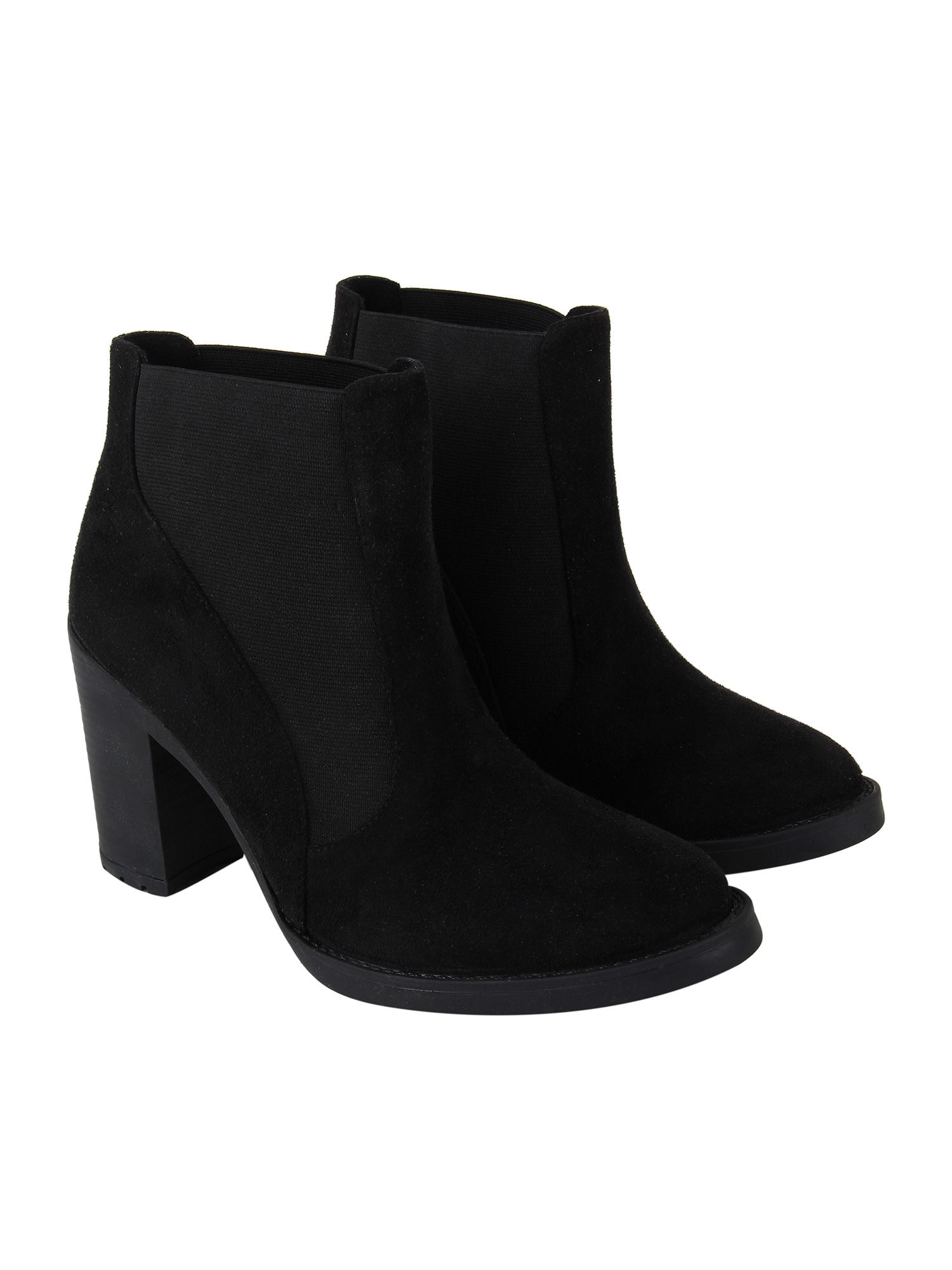 catwalk black solid boots