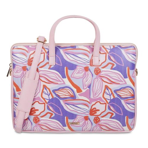 Buy Metro Pink Faux Leather Fashion Laptop Bag with Detachable