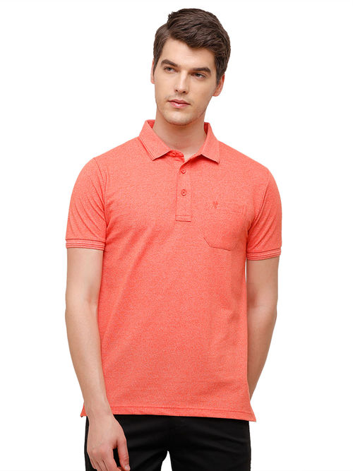 Classic Polo Men Cotton Solid Half Sleeve Slim Fit Polo Neck Red Color  T-Shirt