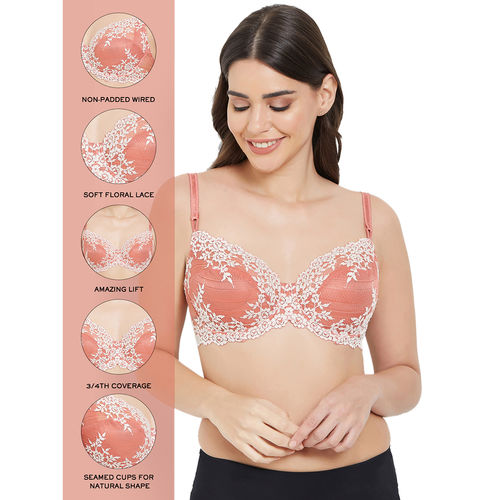 WACOAL UNDERWIRE BRA FLORAL PINK