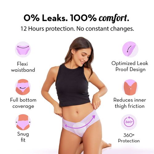 Sirona Disposable Period Panties for Women - (L-XL), 360 Degree Protection  (5Pcs