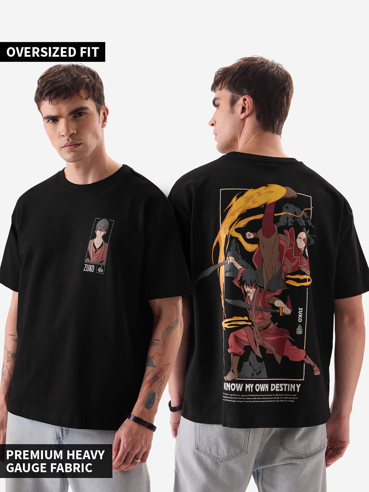 Buy The Souled Store Official Avatar: Zuko Men Oversized T