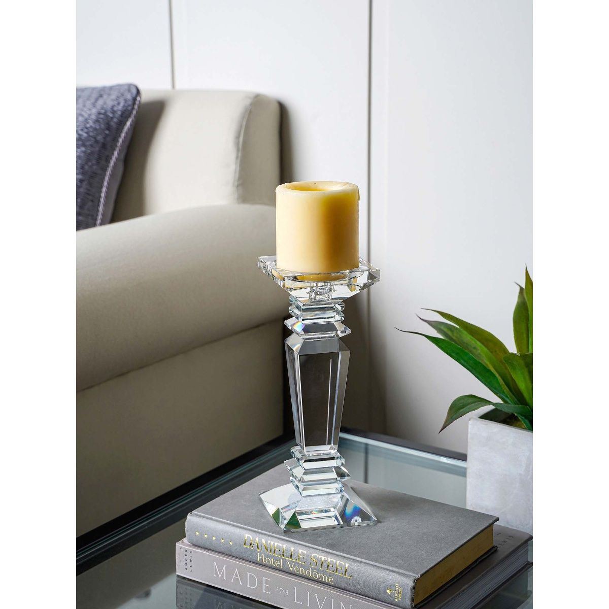 Pure Home + Living Small Bling Candlestick Crystal Candle Holder: Buy 