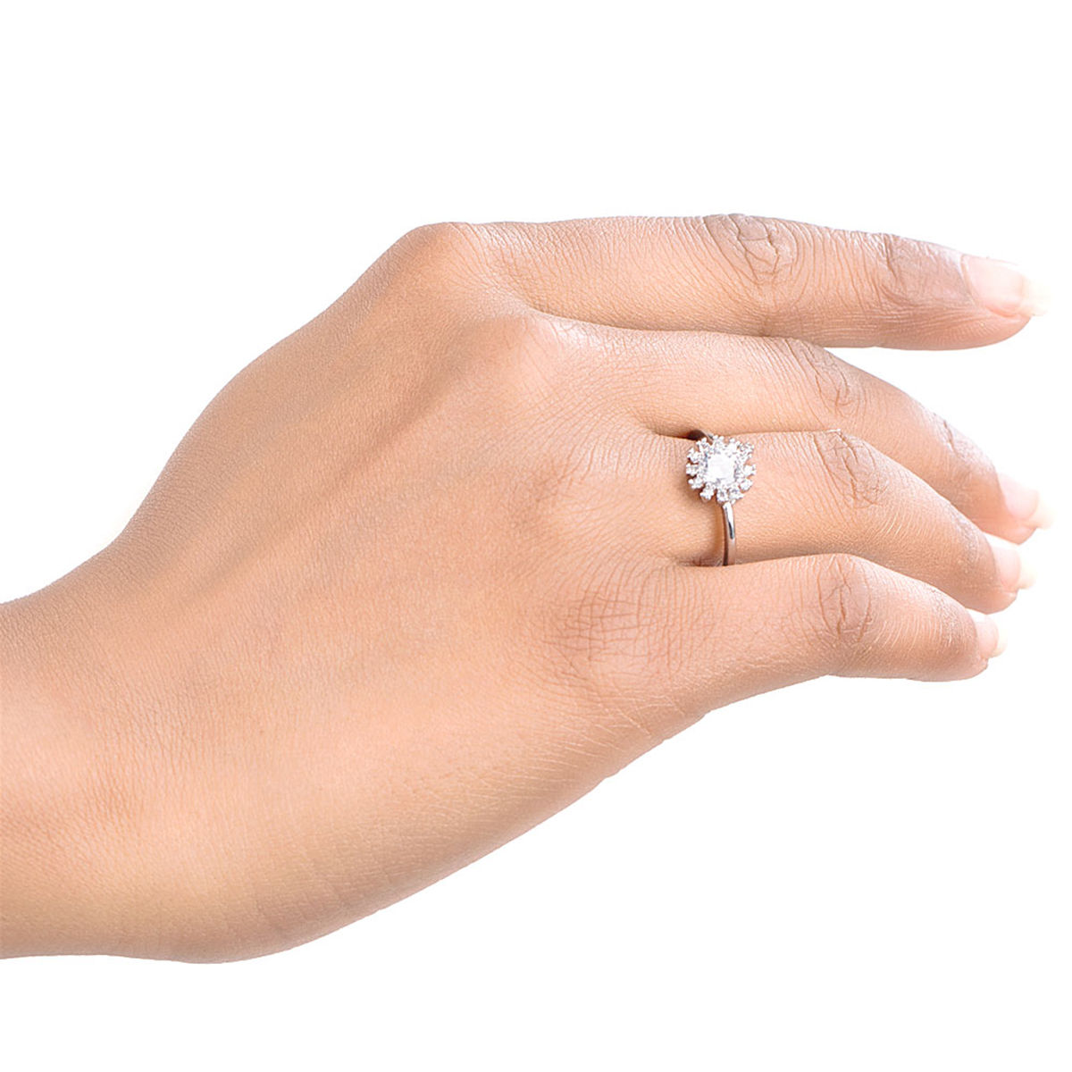 Voylla Floral Silver Plated Ring Buy Voylla Floral Silver Plated Ring