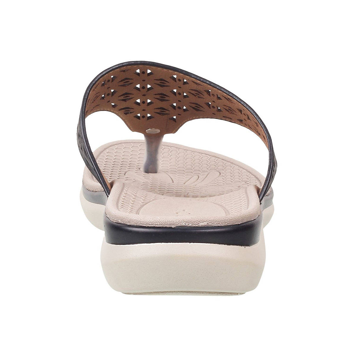 Buy Mochi Women Comfortable Synthetic Black Slippers Online