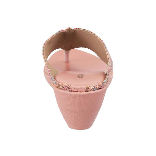 Buy Mochi Women Synthetic Pink Wedge Sandals Online