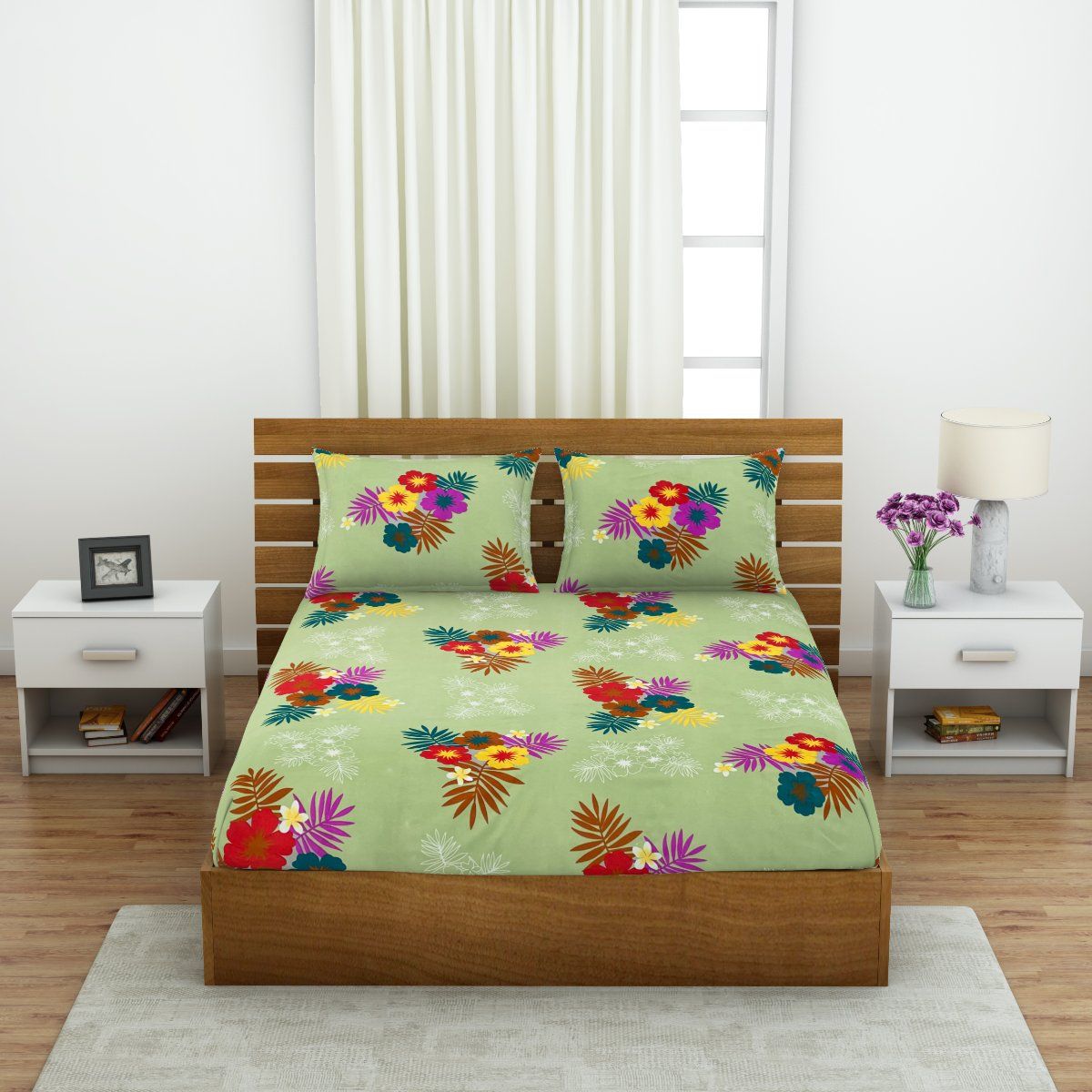 Buy Welspun MICROFIBER Bedsheets Double SOFT FEEL SKIN SAFE MACHINE