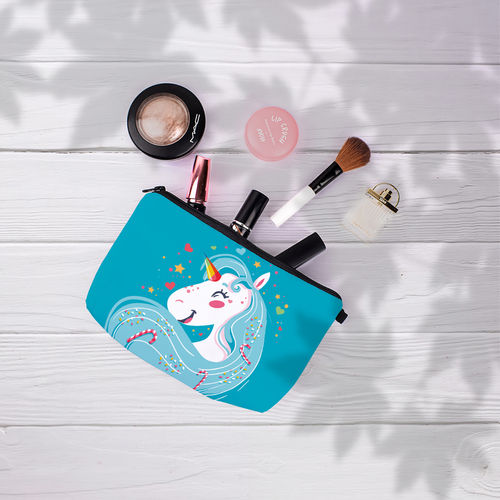 Cheerful Baby Unicorn Makeup Pouch