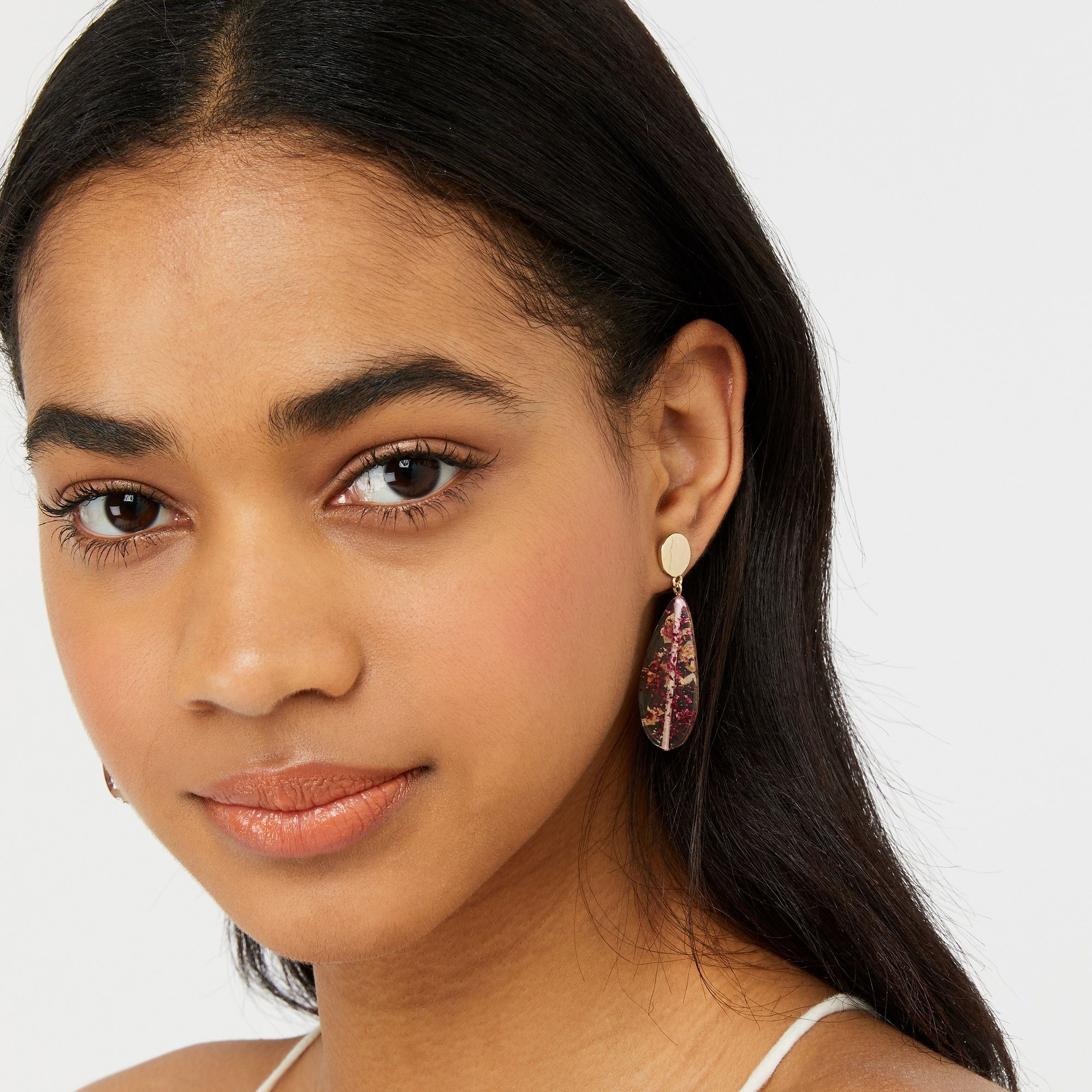 Accessorize London Women's Pressed Flower Drop Earrings Buy