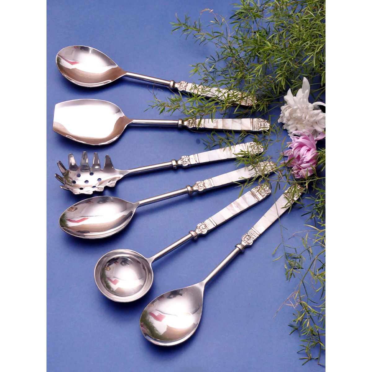 Assemblage Classic Mother Of Pearl Serving Spoon (Set Of 6)
