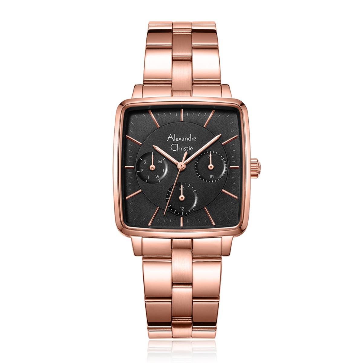 Alexandre Christie Ac 5003 Bfb Ladies Multifunction Watch - Rose Gold