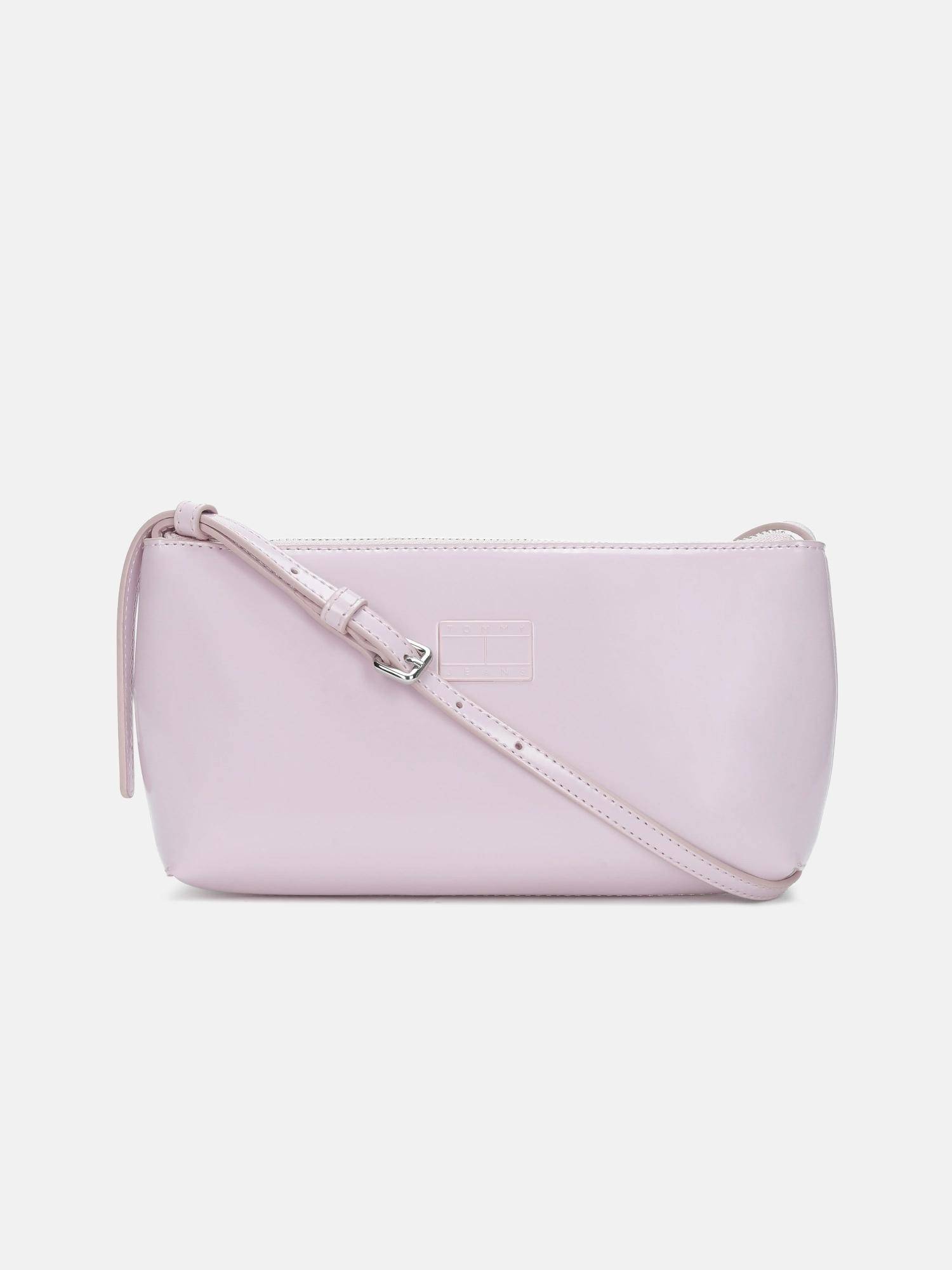 Tommy Hilfiger Solid Light-Pink Polyurethane Handbag