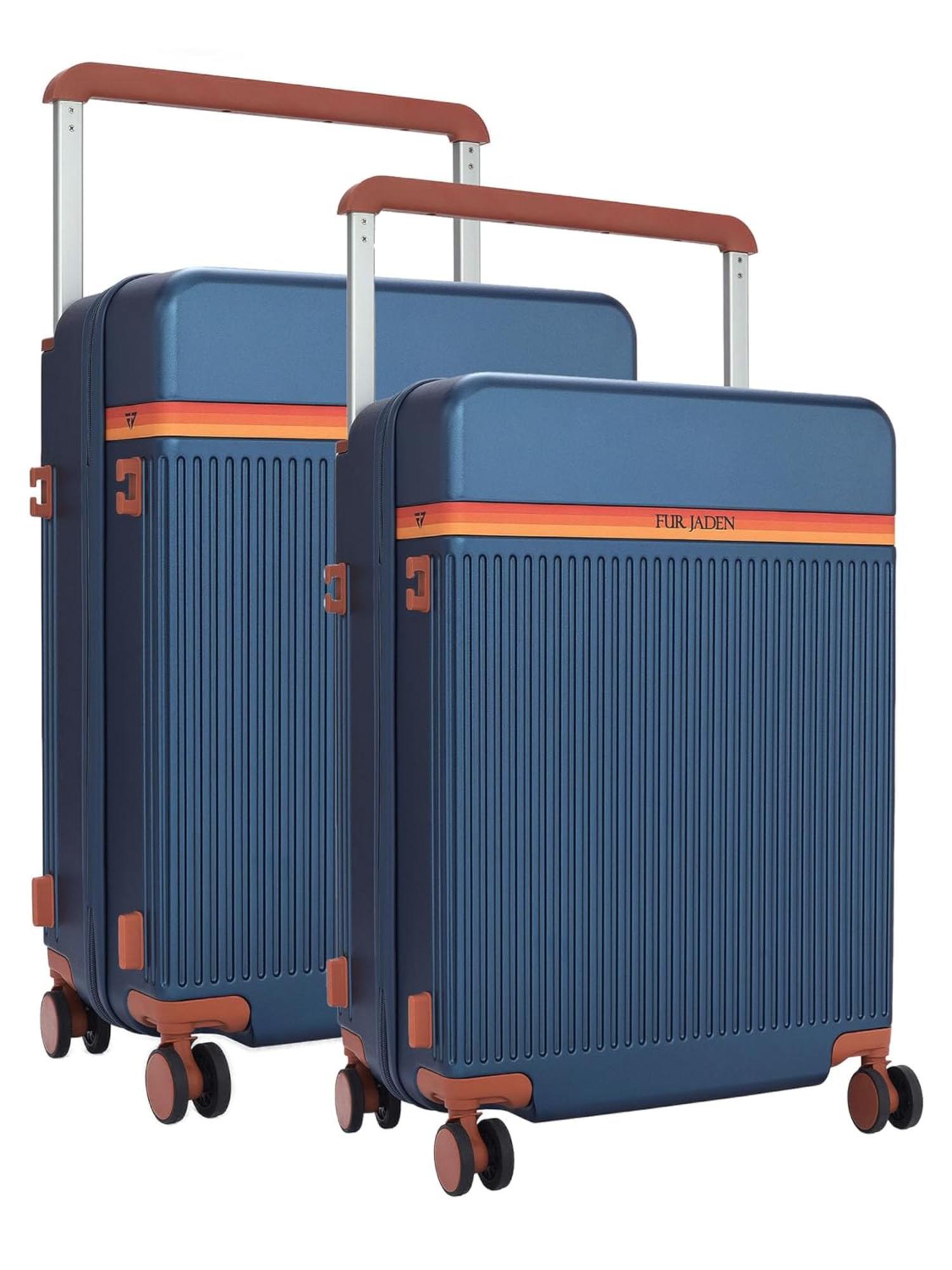 Buy FUR JADEN Aviator German PC Luggage Bags - Navy Blue (S/M