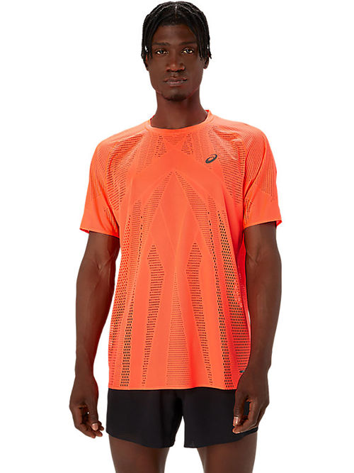ASICS Meta Run Ss Men Orange T-Shirt