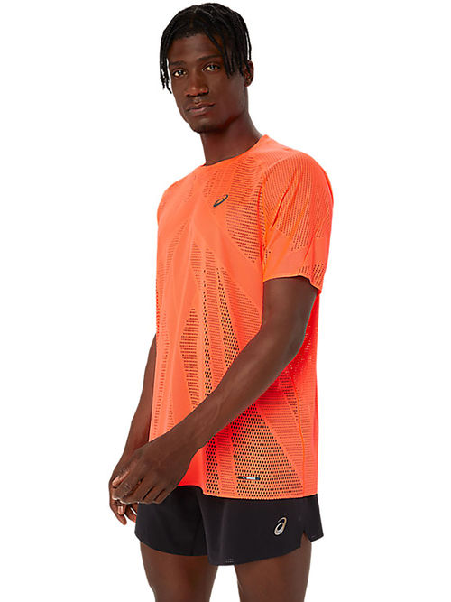 ASICS Meta Run Ss Men Orange T-Shirt