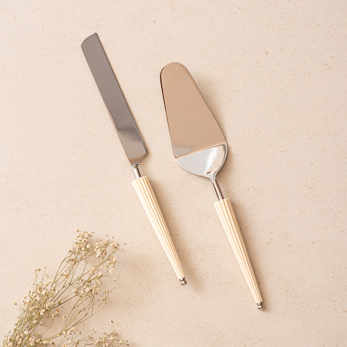 The Decor Remedy Cake Knife & Server Ivory Umbrella Buy The Decor