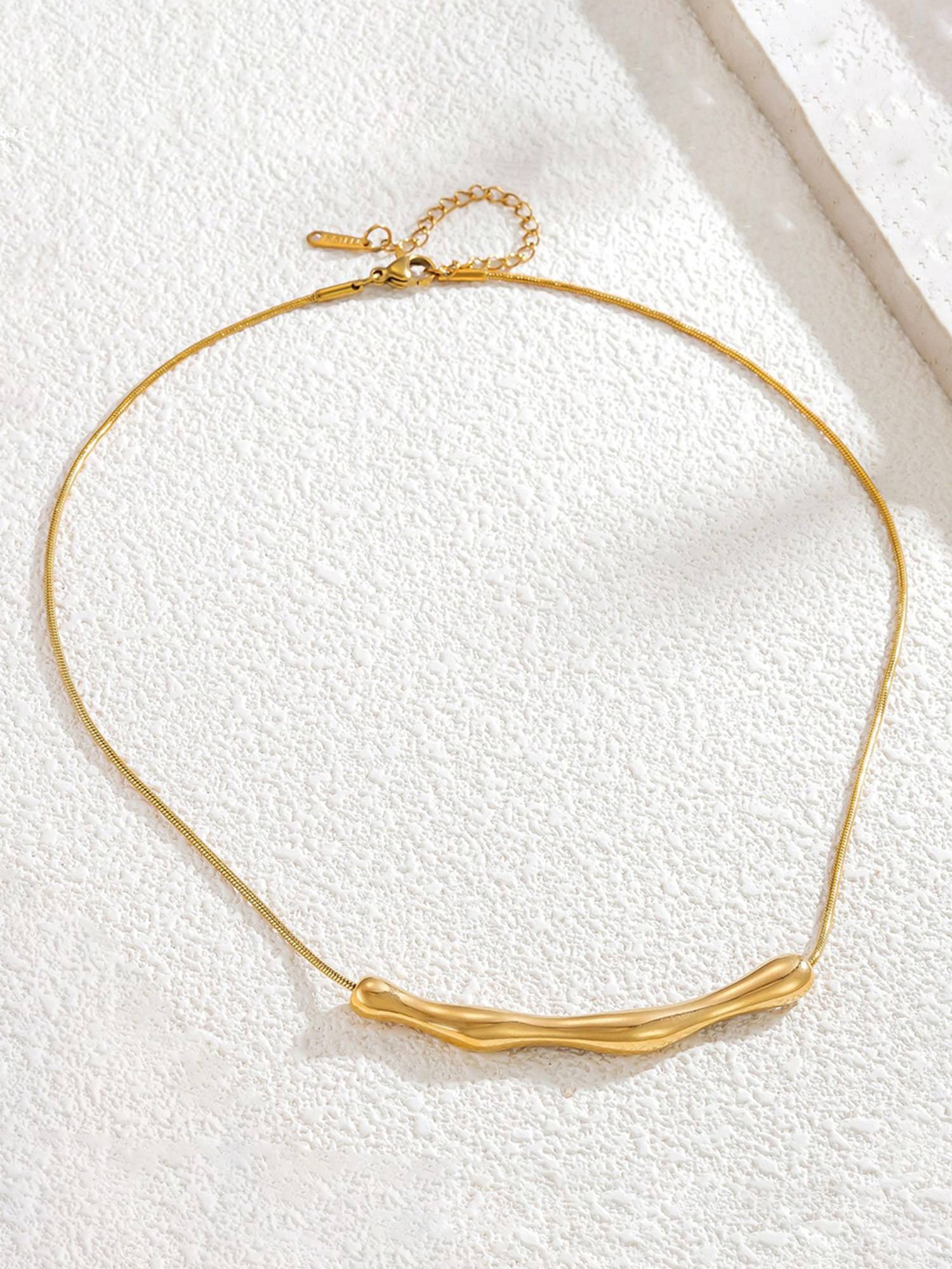 Buy Jewels Galaxy Gold Plated Stainless Steel Anti Tarnish Arc Chain ...