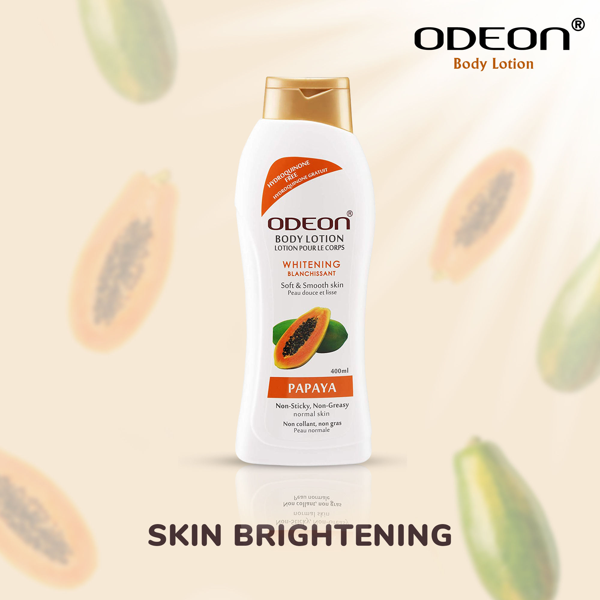 ODEON Whitening Papaya Body Lotion Hydroquinone Free Buy ODEON