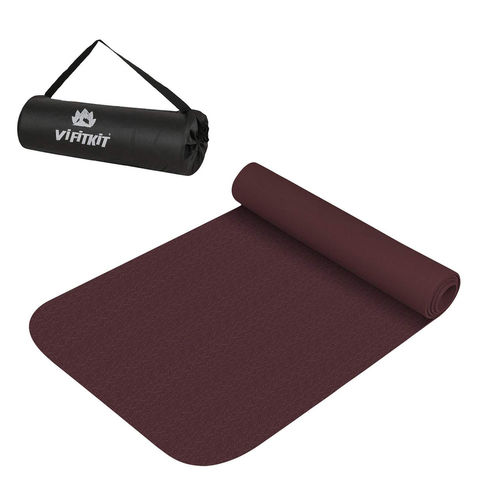 Buy Vifitkit Anti Skid Yoga Mat With Bag (Wine, 4mm) Online