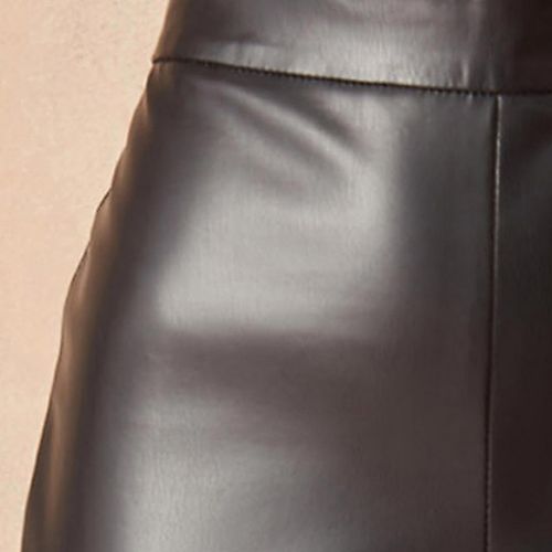 Buy RSVP by Nykaa Fashion Black High Waist Flared Faux Leather Pants Online