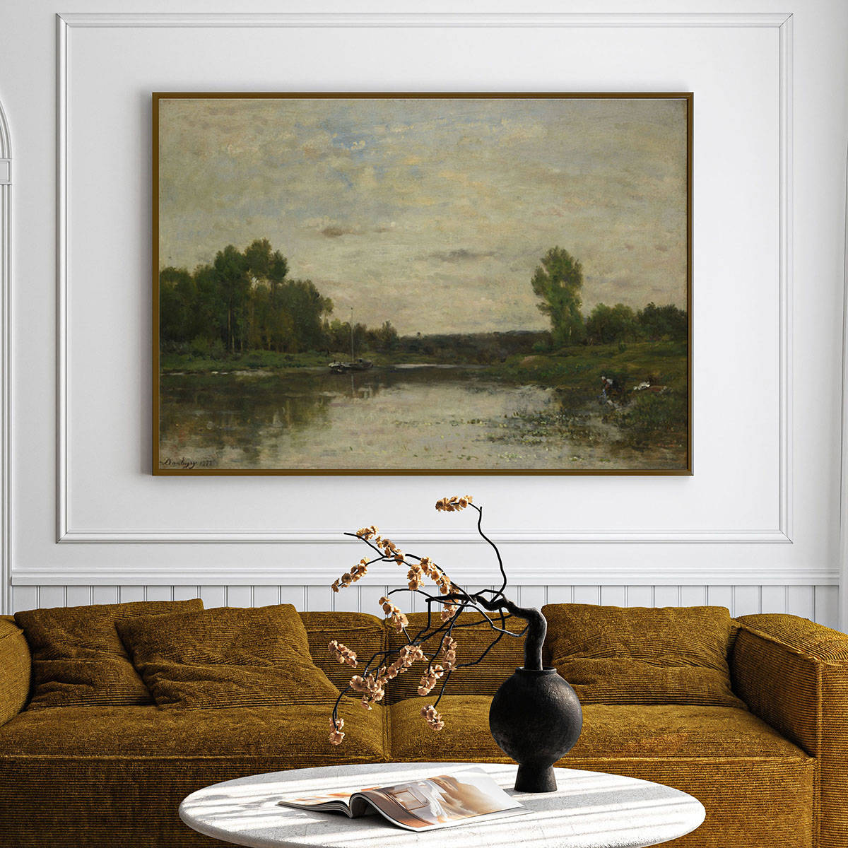 ARTCREST Arcadian Auras Painting Black Box Framed Canvas Wall Art