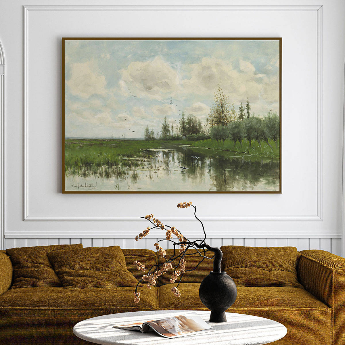 ARTCREST Enchanted Earth Painting Black Box Framed Canvas Wall Art