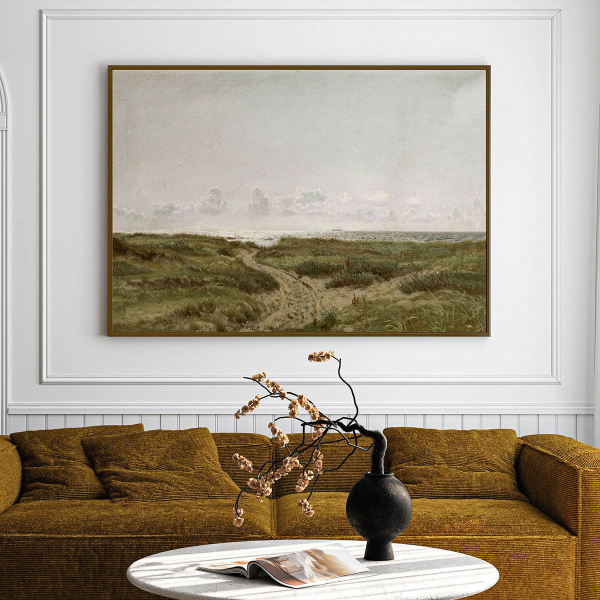 ARTCREST Greenfield Garden Painting Black Box Framed Canvas Wall Art
