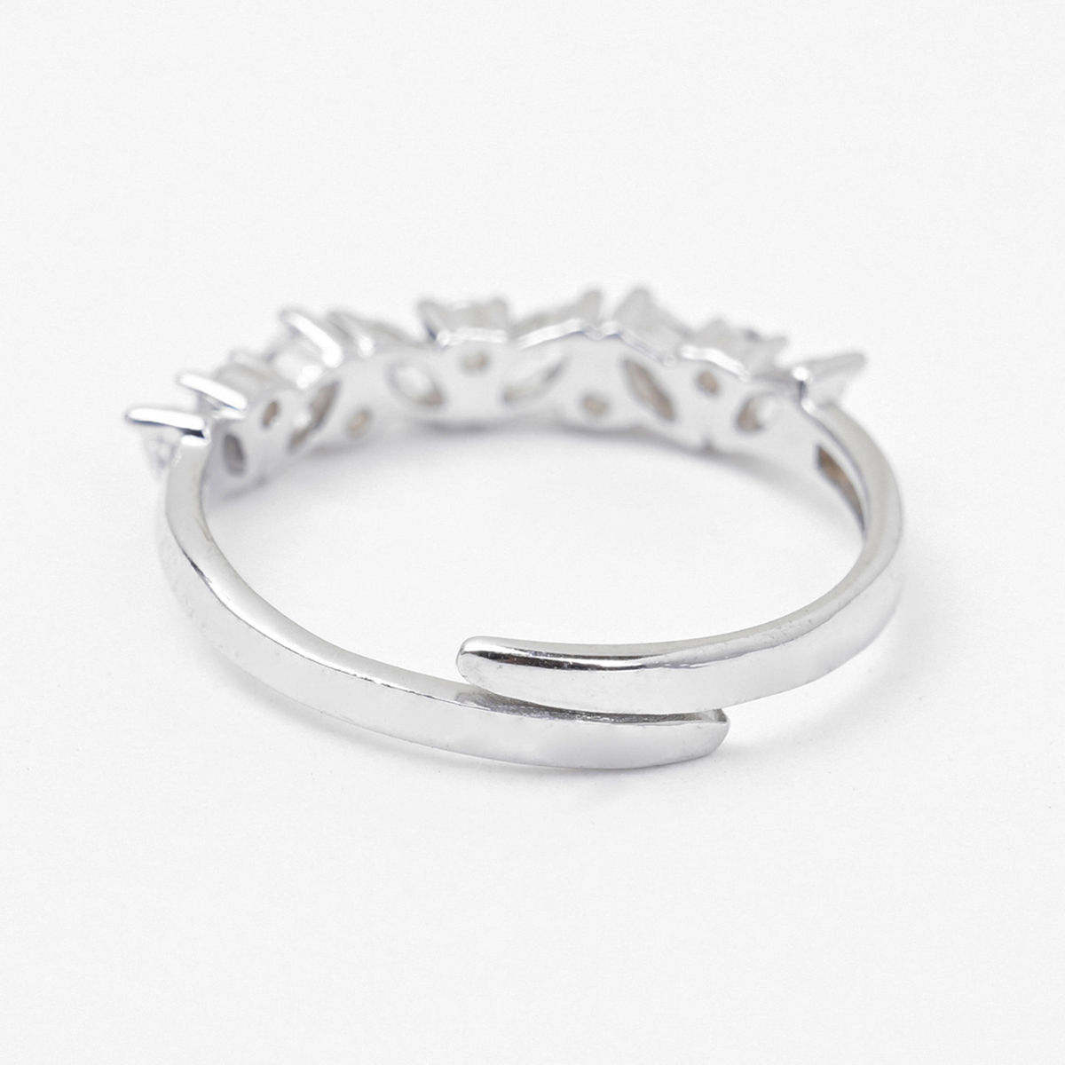 Buy CLARA 925 Silver Swiss Zircon Petite Finger Ring with