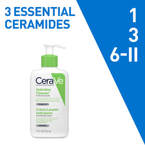 Buy CeraVe Hydrating Facial Cleanser Non-Foaming Face Wash With Hyaluronic  Acid, Ceramides & Glycerin Online