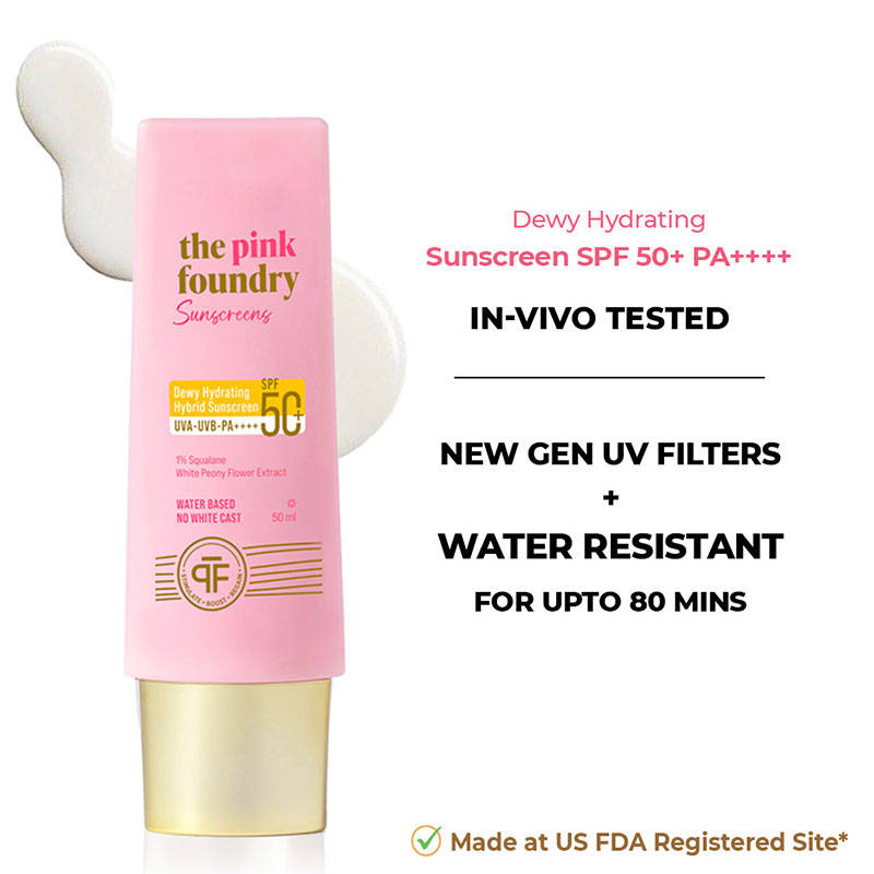 The Pink Foundry Dewy Hydrating Hybrid Sunscreen SPF 50+