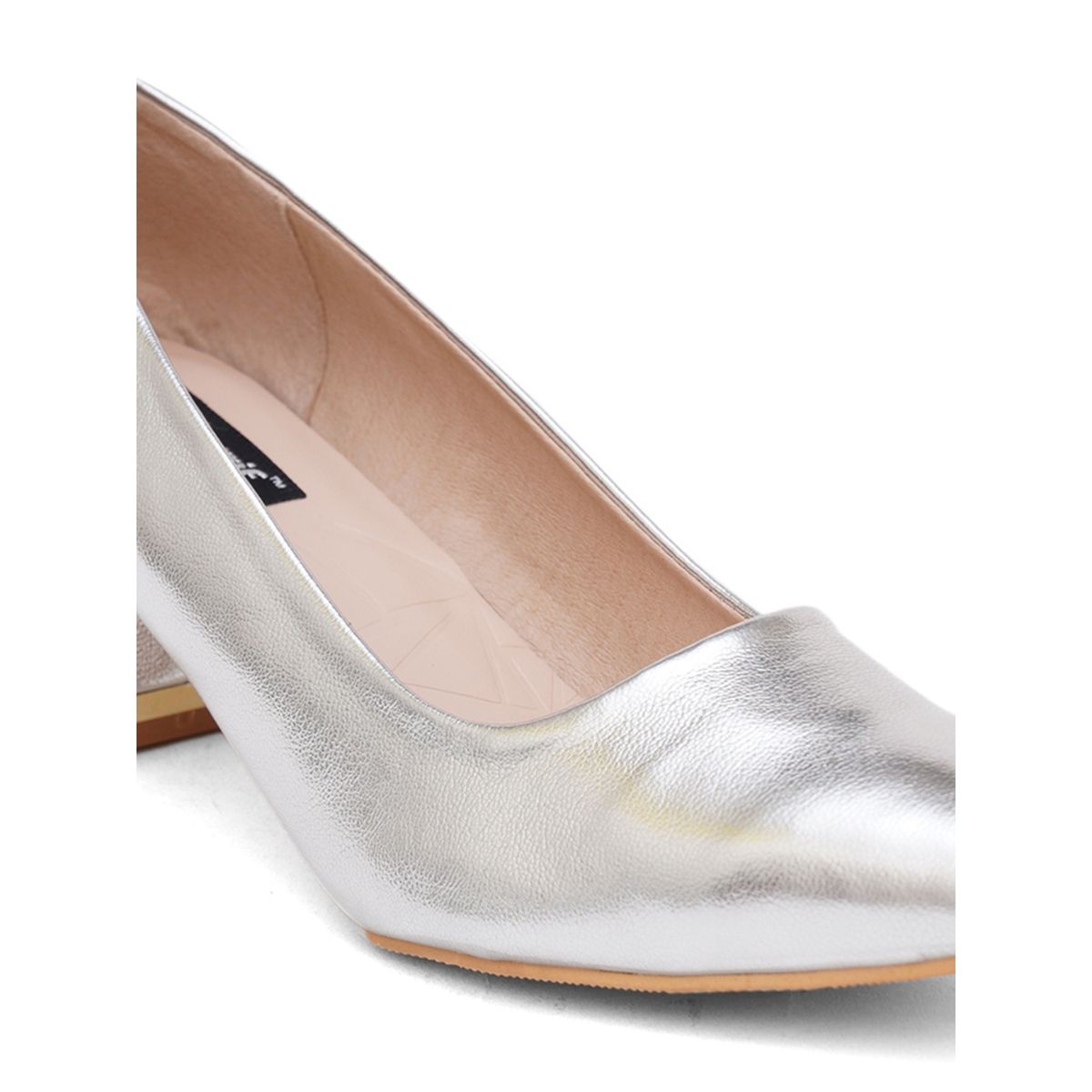 Silver block heel online court shoes