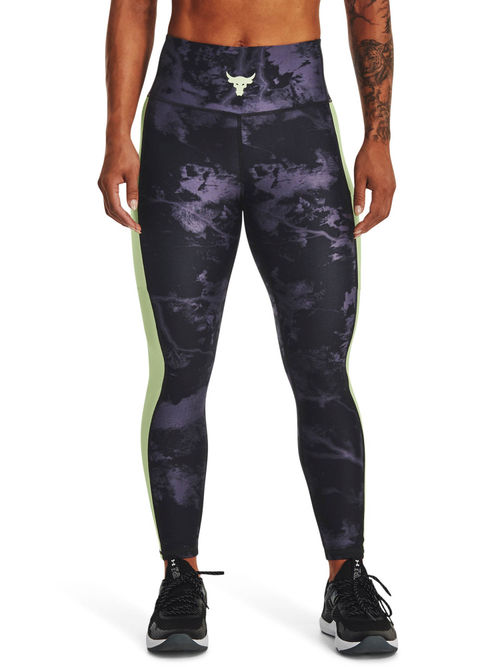 Under Armour Project Rock Heatgear Ankle Leggings Print-Purple (L)