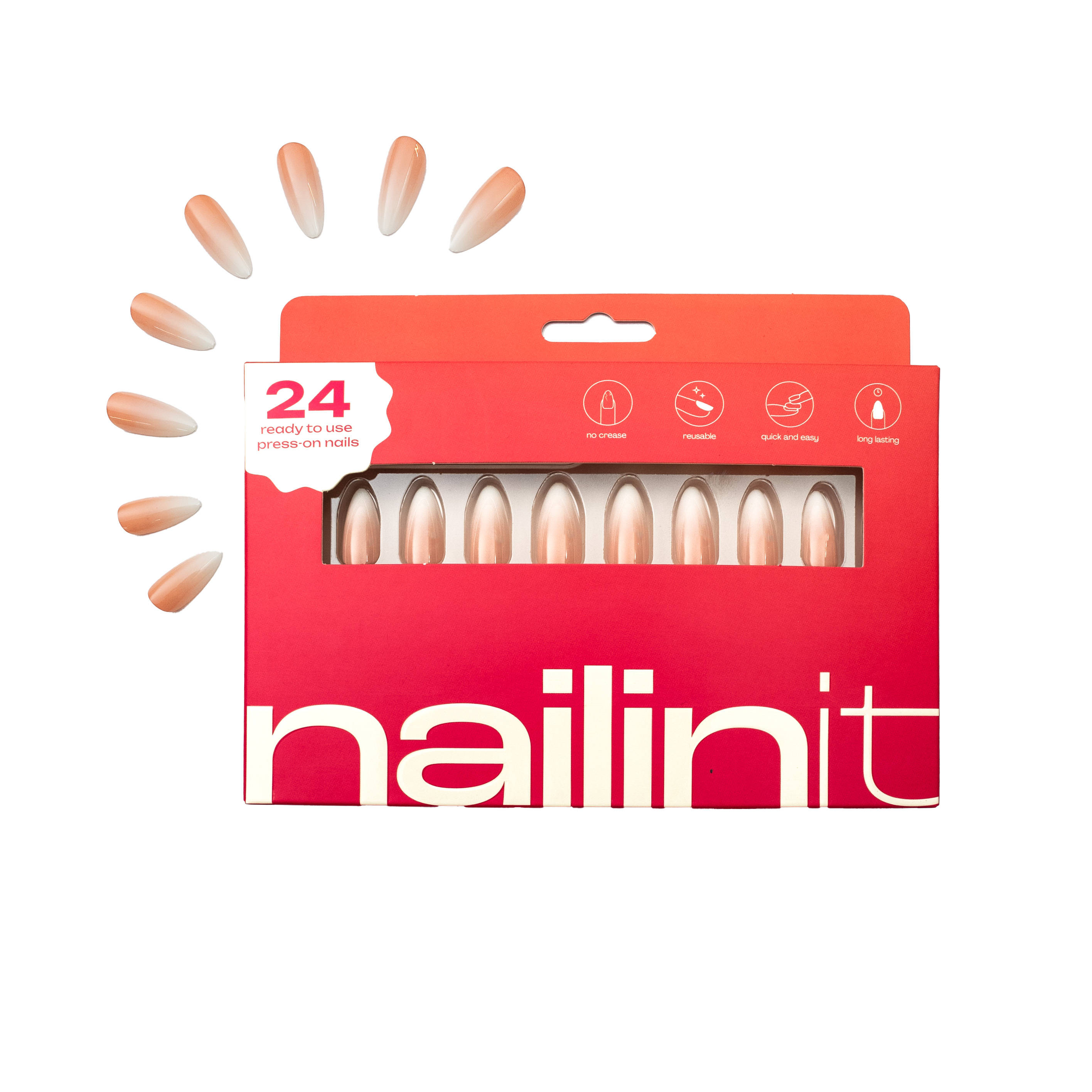 nailinit Clean Girl Press On Nails