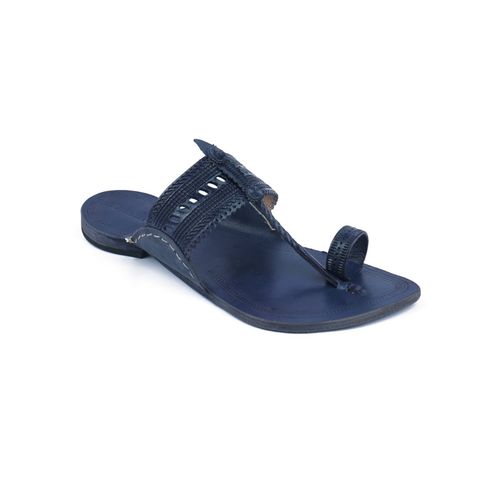 Korakari Dark Blue Men Kolhapuri Chappal