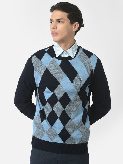 Buy CRIMSOUNE CLUB Men Sweater in Diamond Print Online