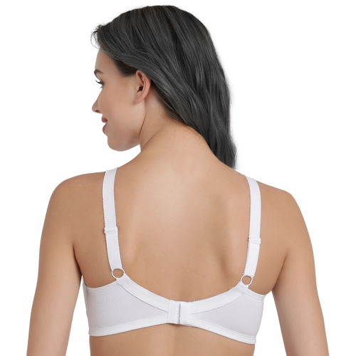 Buy Enamor A014 M-Frame Contouring Full Support Bra - Supima Cotton  Non-Padded Wirefree - Black Online