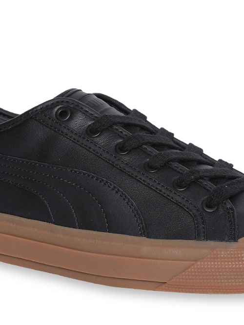 Puma Capri Leather Unisex Black Sneakers (UK 3)