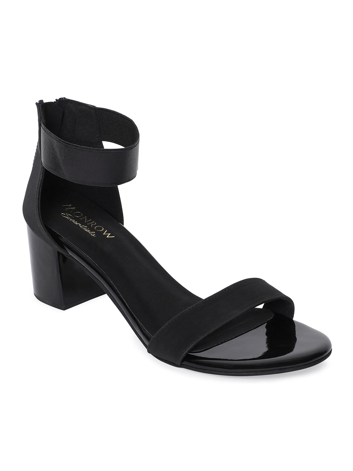 black formal block heels