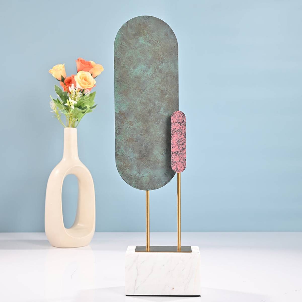 Gibox Ocular Shape (Tall) Large Cabin Decor Luxury Pink Table Top Accent Decorative