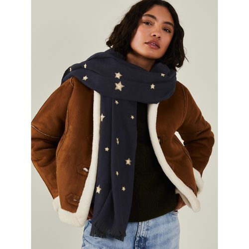 Accessorize London Womens Star Embroidered Blanket Scarf