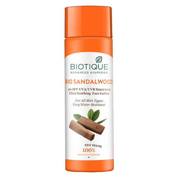 Biotique Bio Sandalwood Ultra Soothing Face Lotion 50+ SPF Sunscreen