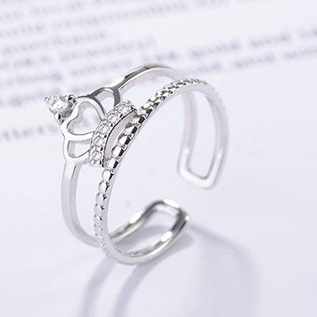Wholesale 304 Stainless Steel Hollow Out Cross Adjustable Ring for Women -  Pandahall.com