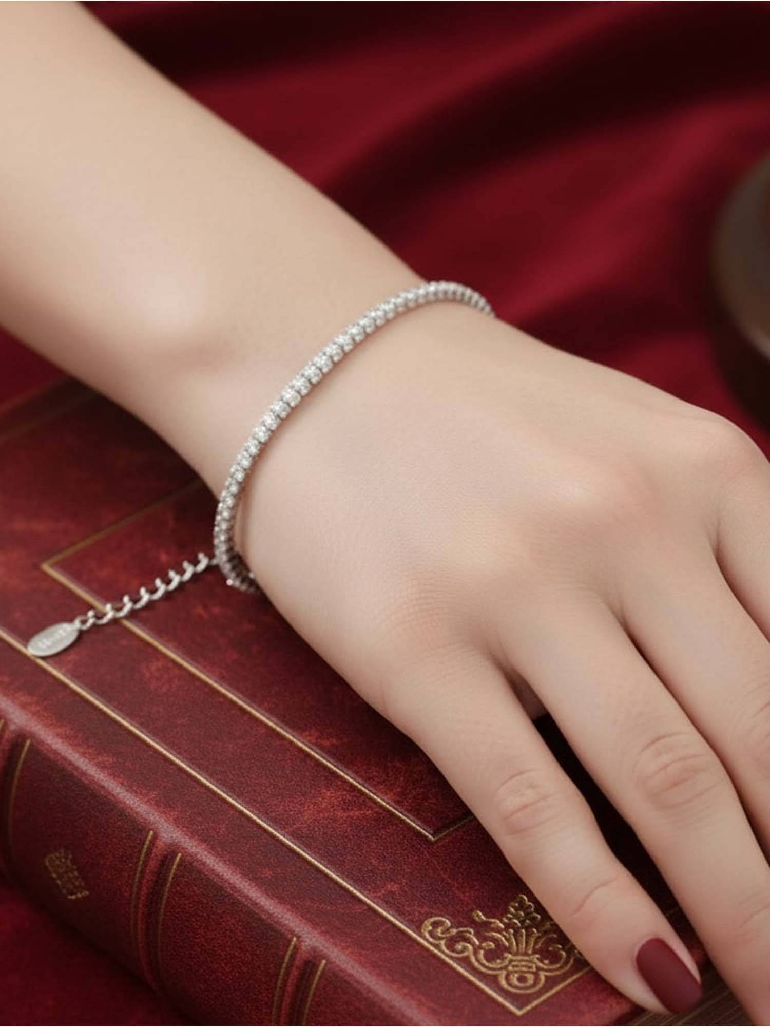 925 SILLER Pure Silver Adjustable Bracelet