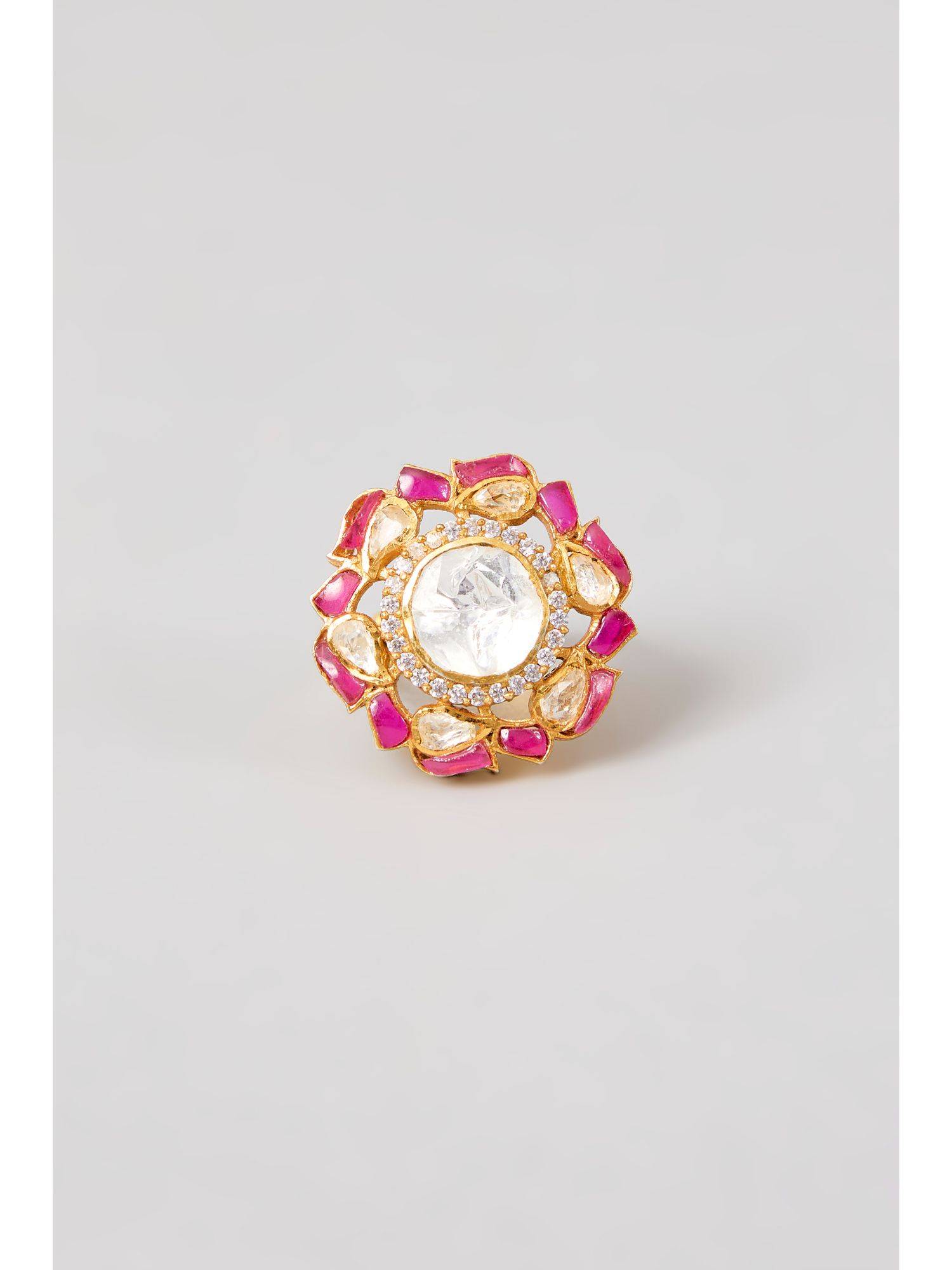 KARISA DESIGNS Pink Kira Moissanite Ring