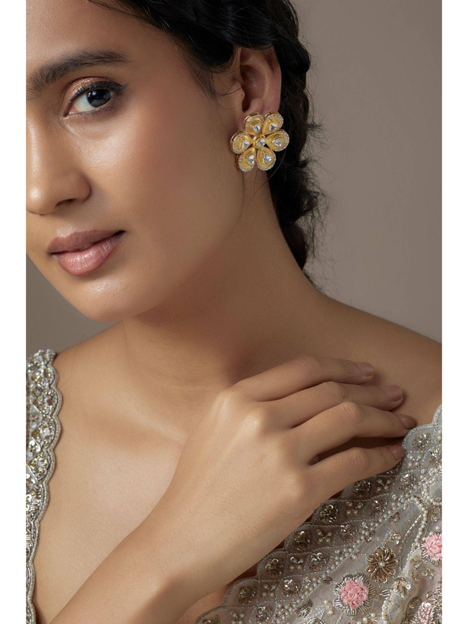 KARISA DESIGNS White Marisa Earrings
