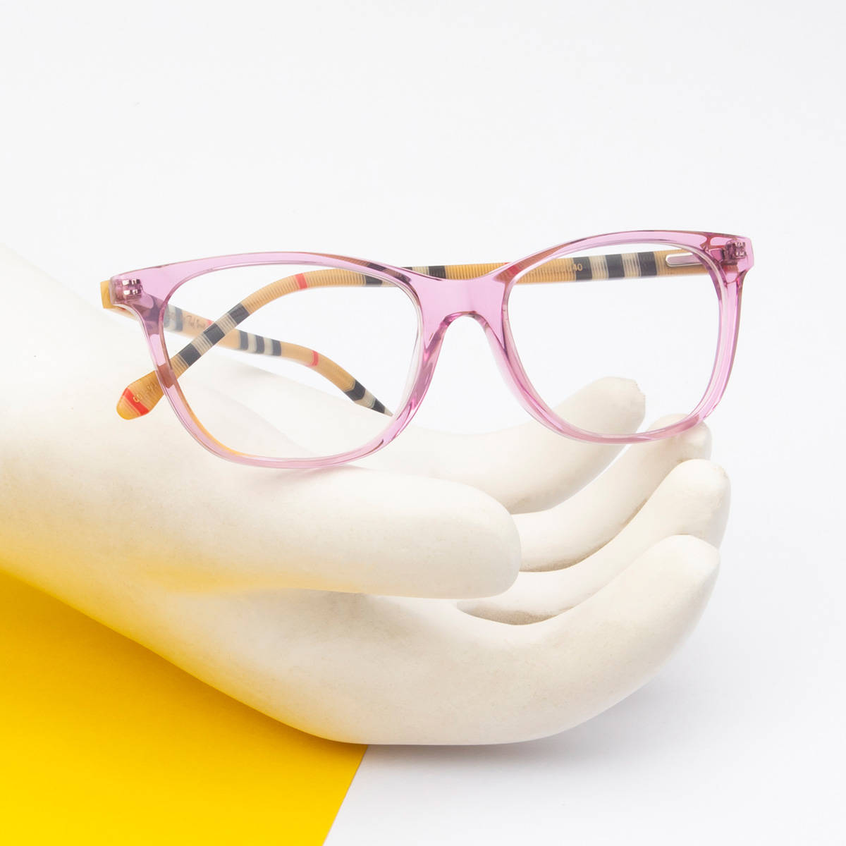 TED SMITH Unisex Acetate Cat Eye Purple Eyeglass Frame (52)