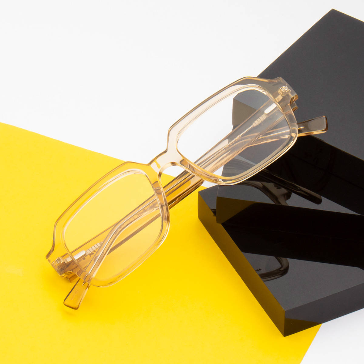 TED SMITH Unisex Acetate Square Brown Eyeglass Frame (54)