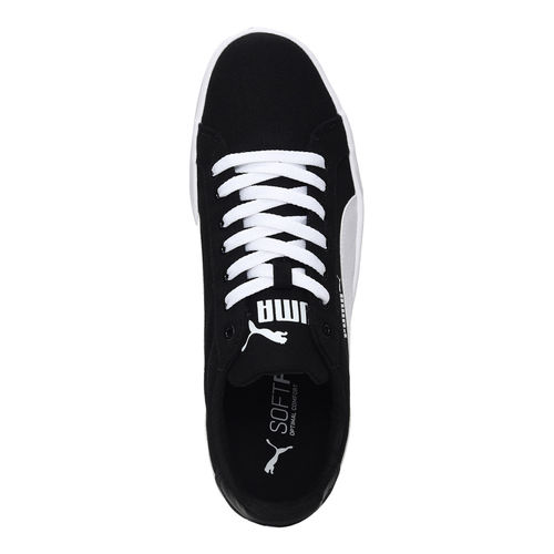 Puma Smash Vulc Canvas Unisex Black Casual Sneakers (UK 3)